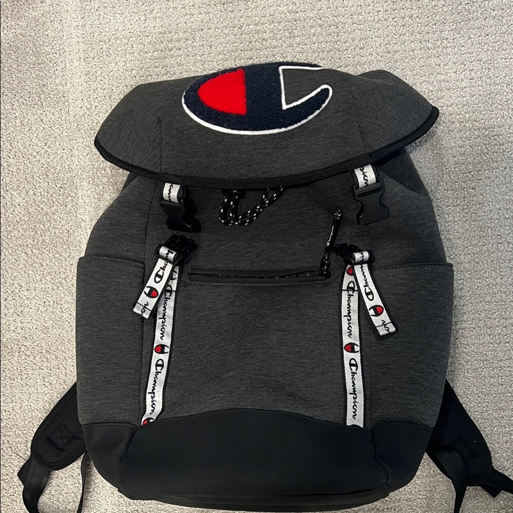 Champion Dark Gray Backpack with Logo